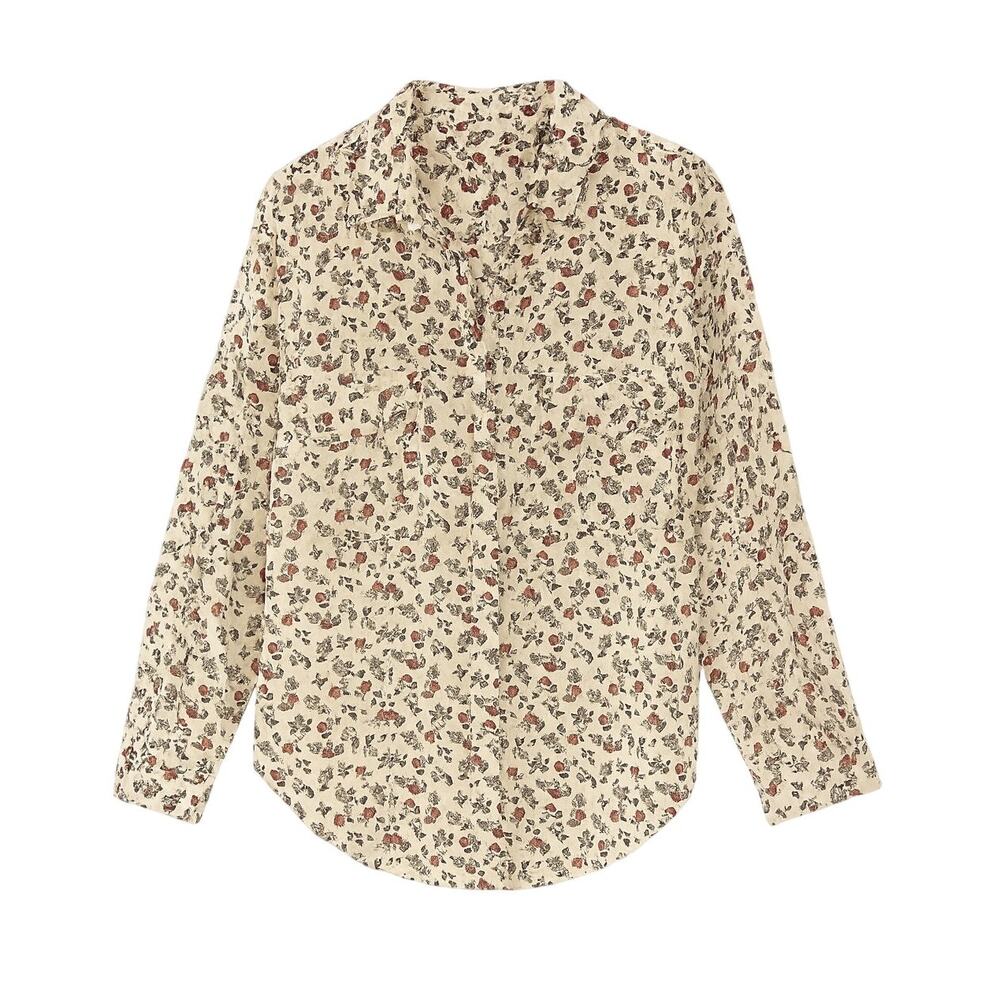 Roller Rabbit Floral Long Sleeve Blouse Size Small